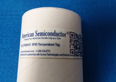 A FleX-RFID tag on a cardboard tube