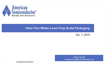 Ultra-Thin Wafer-Level Chip Scale Packaging