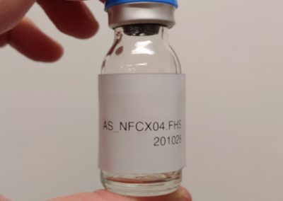 A FleX-NFC tag mounted on a medicine bottle