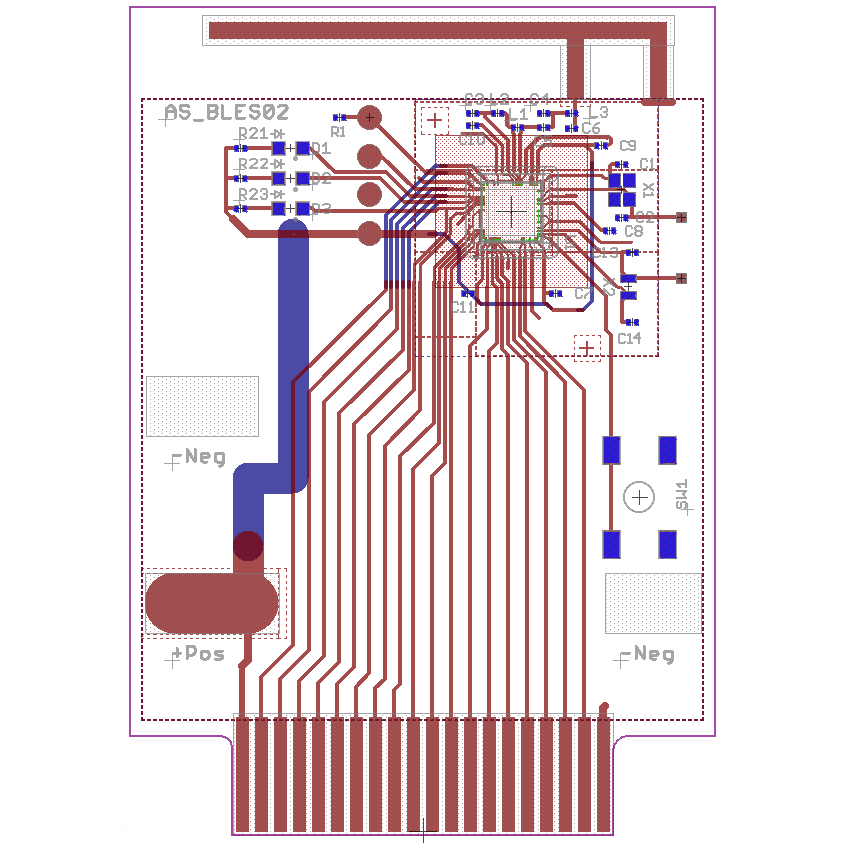 A FleX-BLE Flexible Circuit Board layout