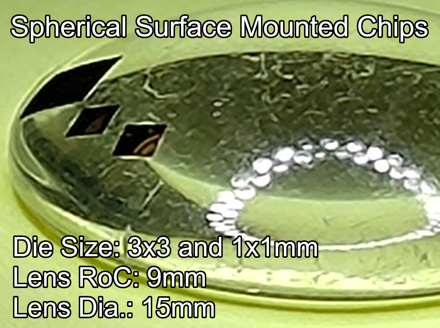 A flexible die mounted on a spherical surface