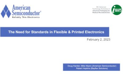 The Need for Standards in Flexible & Printed Electronics